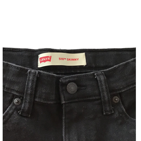 Levi’s 510 Skinny Black Jeans Girls Size 12 - Picture 2 of 6